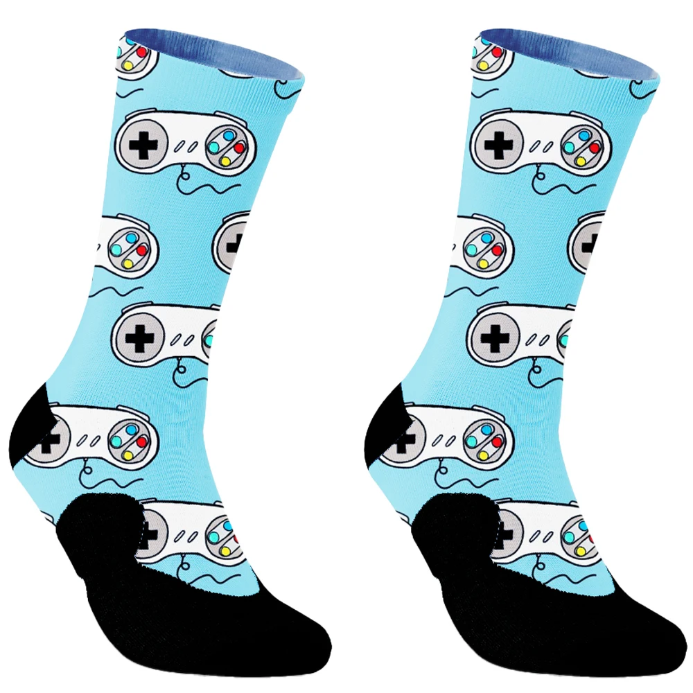 Chaussettes rétro Harajuku pour hommes, motif fantaisie, chaussette d'équipage, amoureux des bandes dessinées, style de rue