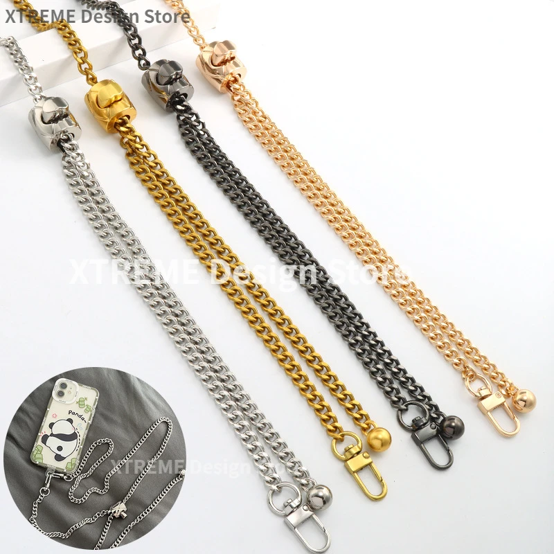 120cm Bags Chains Gold Belt Hardware Handbag Accessory Metal Alloy Bag Chain Strap for Women Bag Belt Straps Bag Accessories