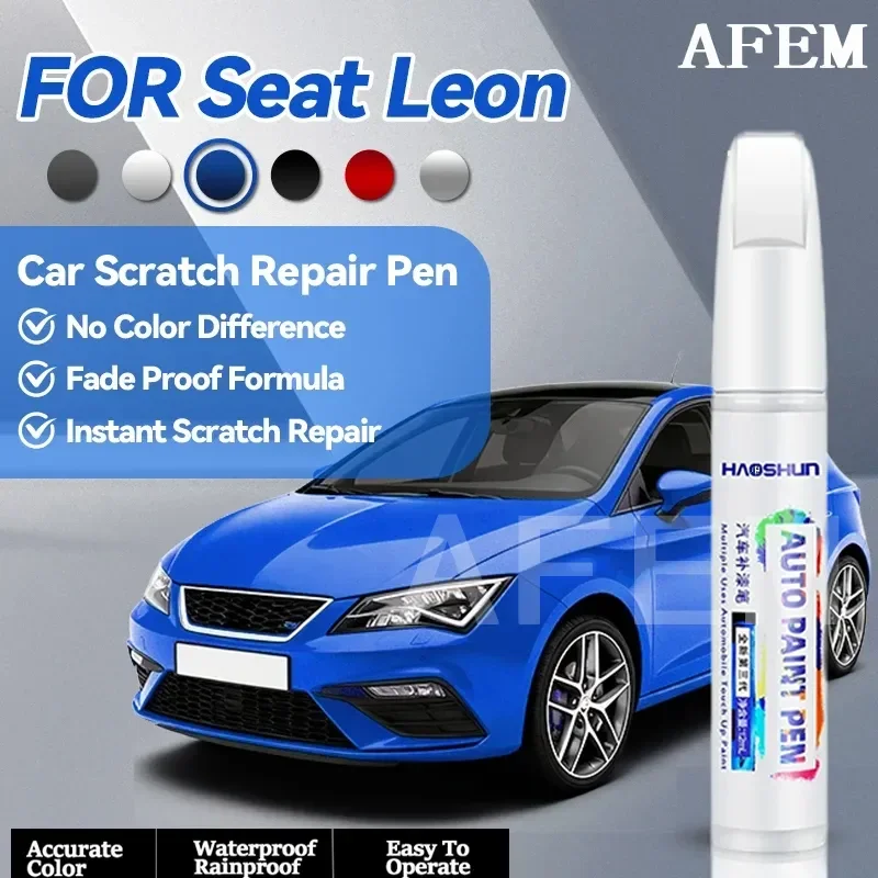 Specialized Automobiles Car Paint Repair Pen For SEAT Leon 1999-2025 Paint Scratch Repair Accessories Asphalt Blue White Red Mid