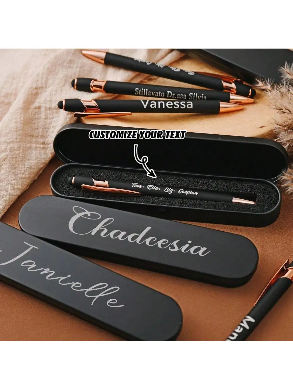 1PC Customizable ballpoint pen with monogram, charming female writing instrument, perfect for anniversary, bridesmaid gift
