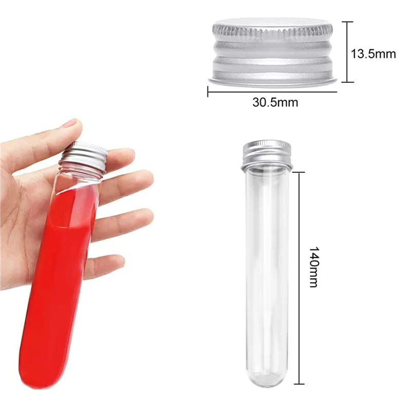 90 PCS Test Tubes 45Ml Plastic Test Tubes Single Test Tubes With Lids Sample Storage Tube Transparent Tubes Set
