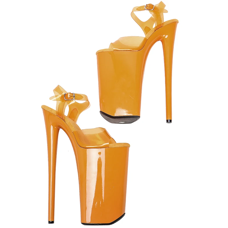 Leecabe  26CM/10inches PVC Upper sexy exotic High Heel platform party sandals   Pole Dance shoes