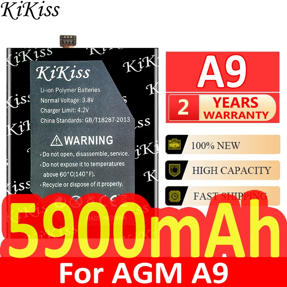 KiKiss Battery 5900mAh A 9 For AGM A9