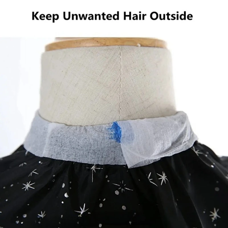 Barber Professional Neck Paper Barber Disposable Tissues Collars Tapes Salon Hairdressing Necks Covering Tools Accessories Black