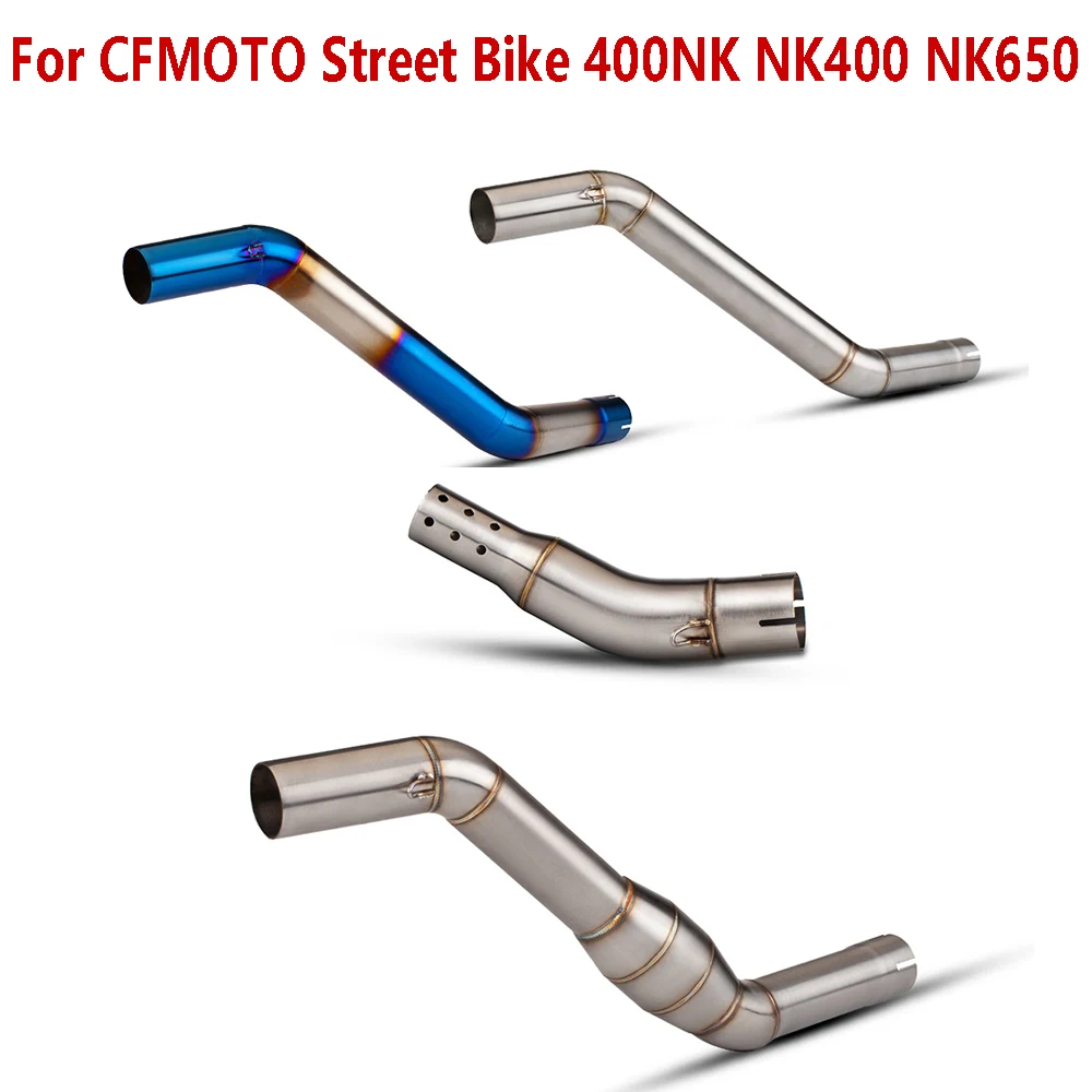 

51MM Exhaust Pipe Stainless Motorcycle Escape Adapter Middle Link Pipe Kit Hot Sale For CFMOTO Street Bike 400NK NK400 NK650