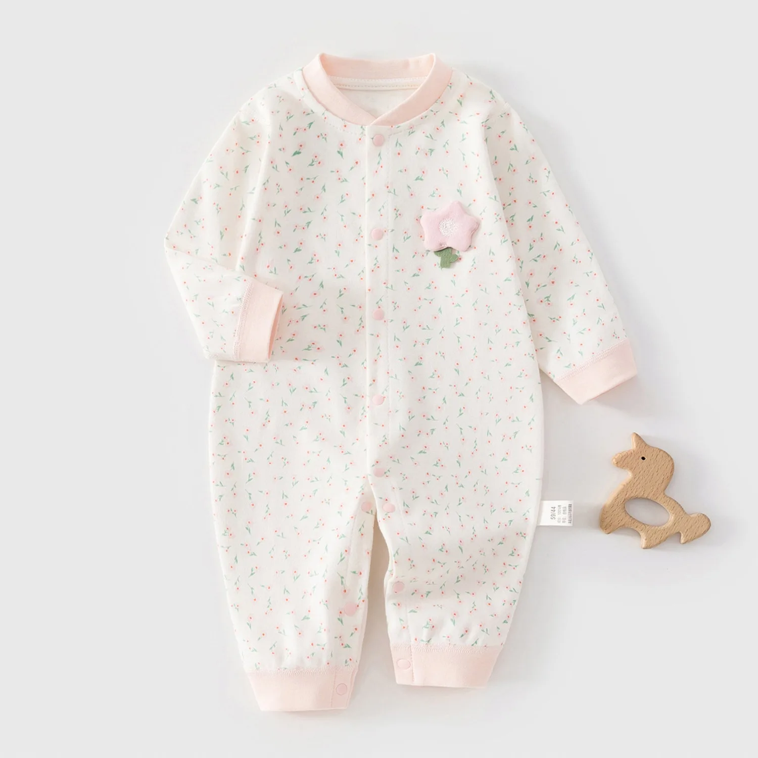 2026 New Baby Jumpsuit Spring and Autumn Cartoon Pattern Baby Girl Jumpsuit 0-18 Months Male Baby Outdoor Wear