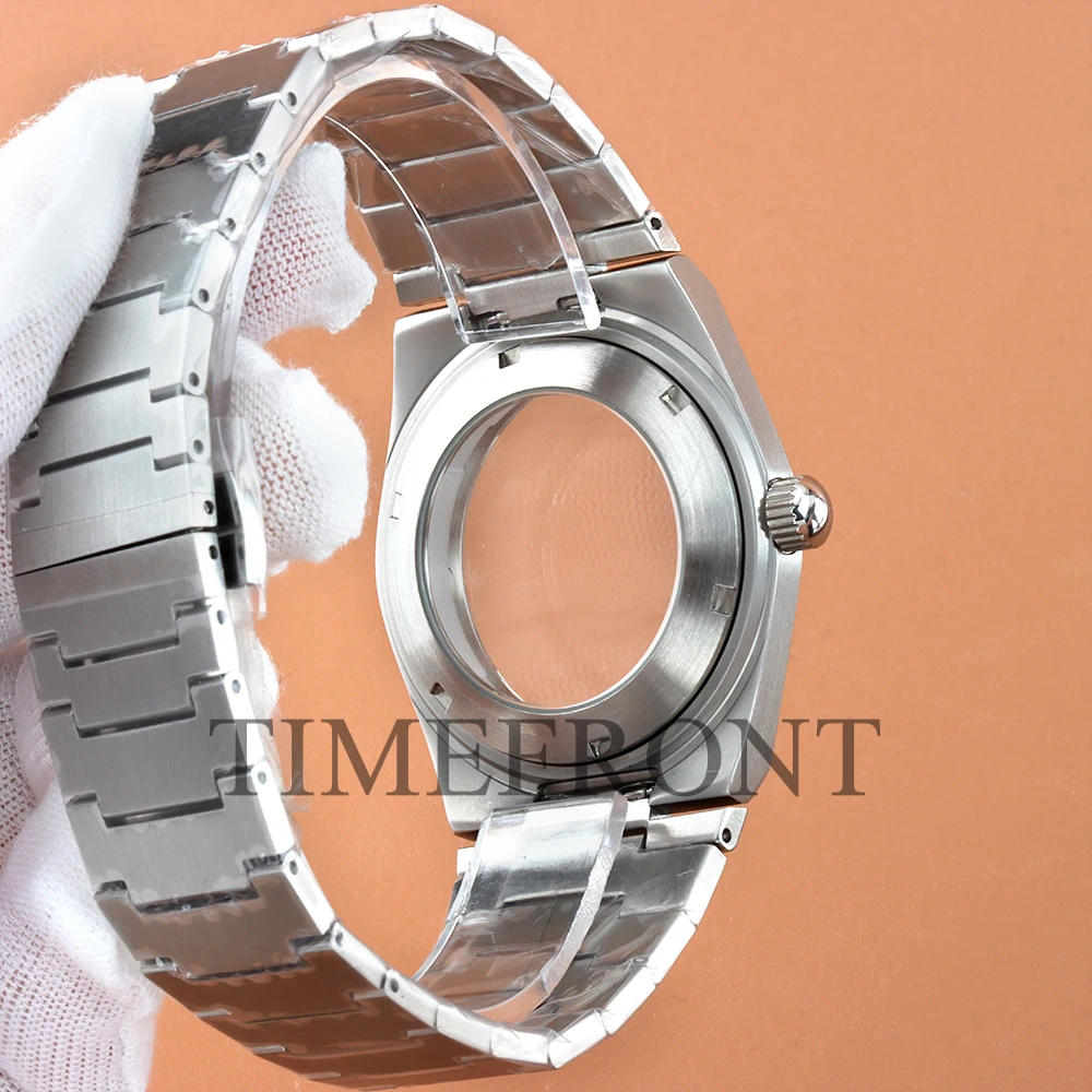 For NH35 40mm PRX Super Player Case Sapphire Glass Stainless Steel Watch Case Bracelet Fit Seiko NH35 NH36 Movement 31.8mm Dial
