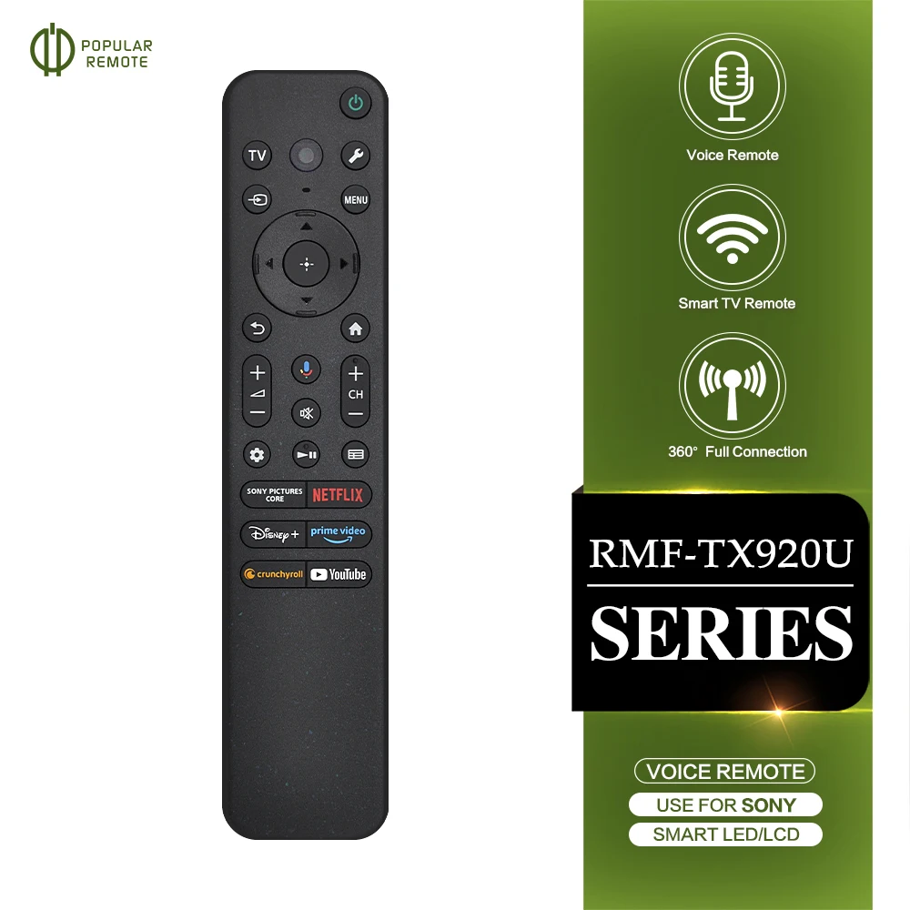 RMF-TX920U Voice Smart Backlight Remote Control Support USB Charging For Sony Suitable For 2024 Sony TVs With Search Function