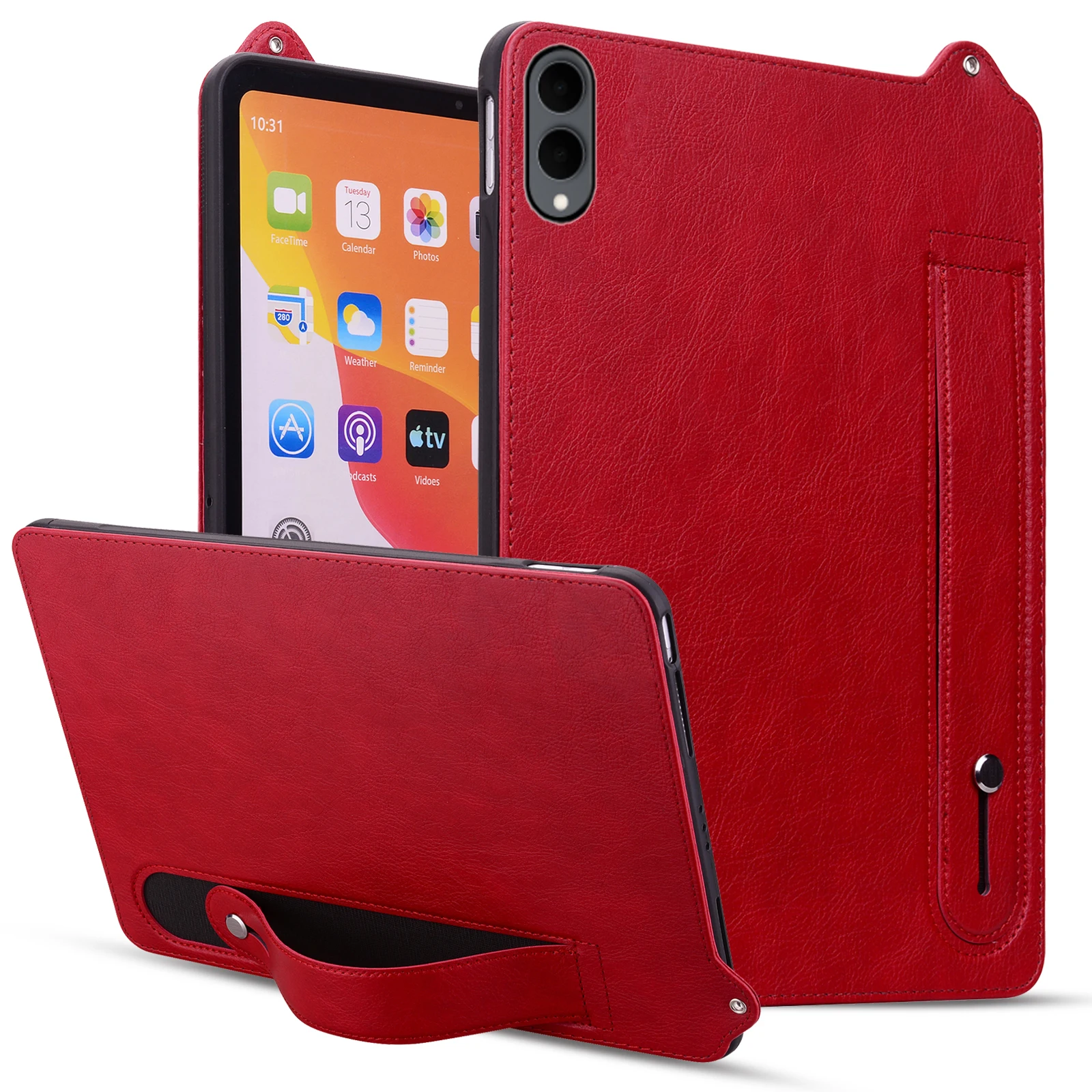 

TPU PU Leather Shockproof Back Cover Case for Samsung Galaxy Tab S11 Ultra SM-X930 X936 14.6 inch 2025 with Wrist Band Cover