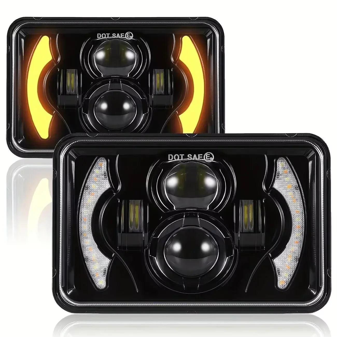 Luz de Trabajo LED de 5x7 4x6 Pulgadas, Faro Delantero para Jeep Wrangler, Harley, Vehículo Todoterreno, Actualización de Iluminación, 150W, 12V, 6500K