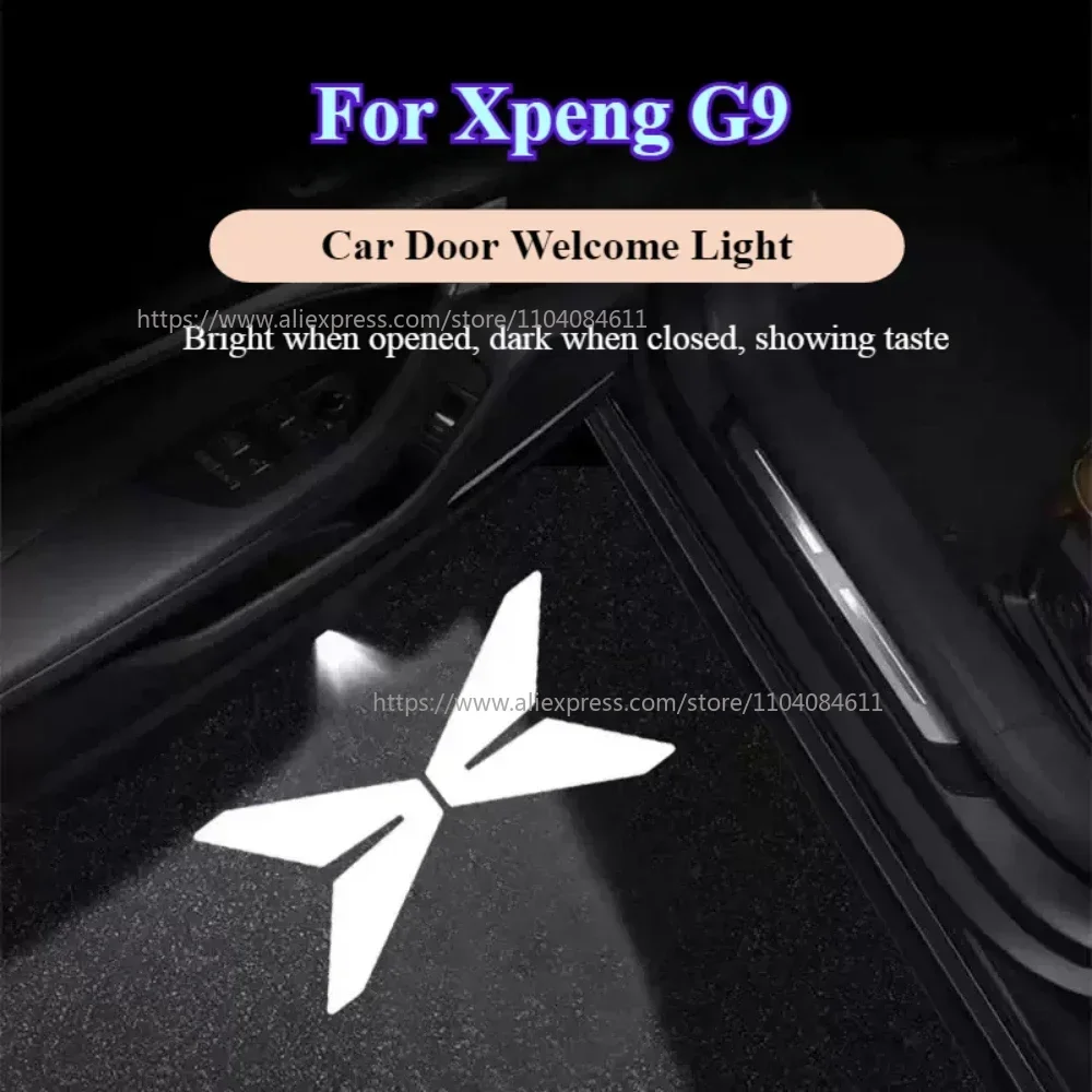 Car Door Welcome Light For Xpeng G9 2022-2025 Modification Atmosphere Light Max Decorative LED Xiaopeng G9 Projection Light