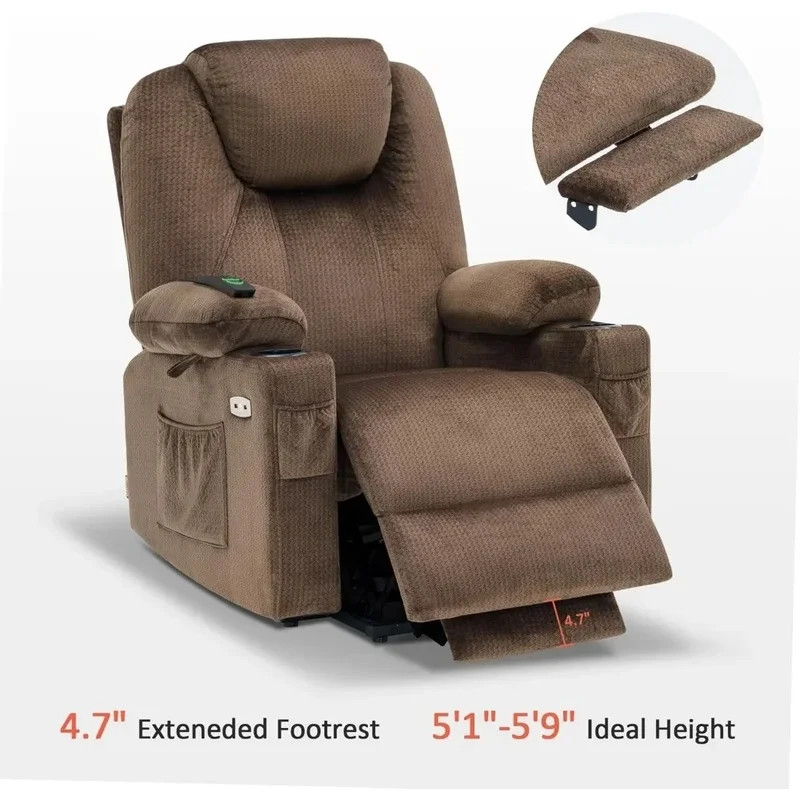 أريكة كرسي مريحة لرفع الطاقة مع ميزات التدليك والحرارة مثالية لكبار السن، وتخفف التعب #6