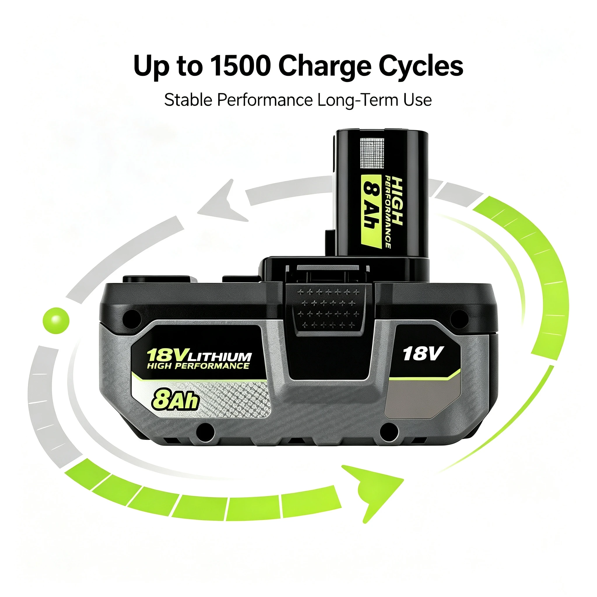 18V Rechargeable Lithium Battery Pack For RYOBI ONE+ Cordless Tools, 4.0Ah 6.0Ah 8.0Ah Optional