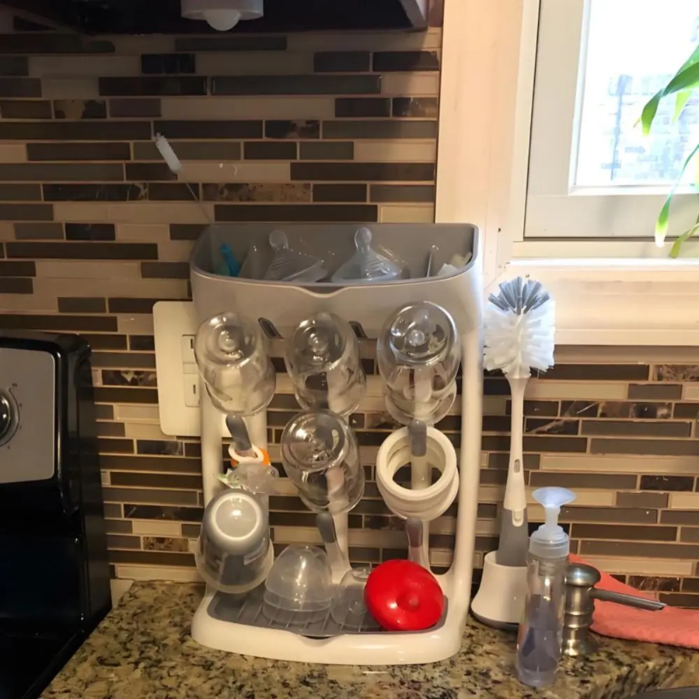 

Высококачественная вертикальная сушилка для детских бутылочек, компактный многоцелевой держатель для хранения, органайзер на столешнице, кухня