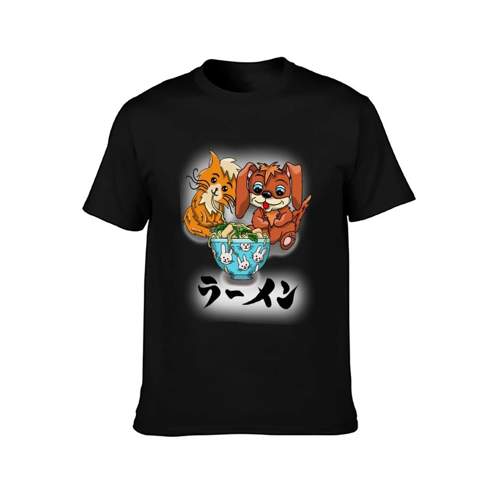 Everyone loves ramen noodles T-Shirt, Summer Casual Cotton Tee, Oversized Streetwear Tops, Vintage Graphic Print, 100% Cotton