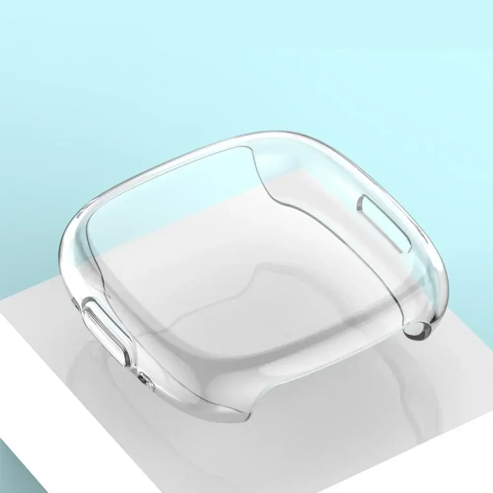 Screen Protector For Fitbit Versa 4/Sense 2 Case Full Soft TPU Plated Bumper Protective Cover for Fitbit Sense 2/Versa 4