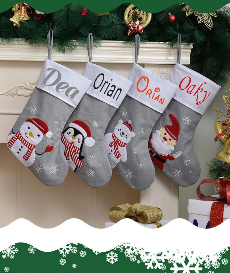 

Personalized Printing New Christmas Stocking Decorations Christmas Eve Christmas Tree Pendants Children's Christmas Gifts