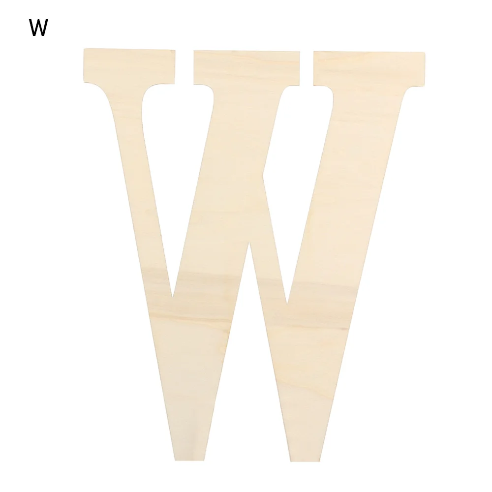 Semi-finished Party Supplies Home Decoration Unfinished Alphabet Blank Paintable 30CM Wooden Letters DIY Wood Craft