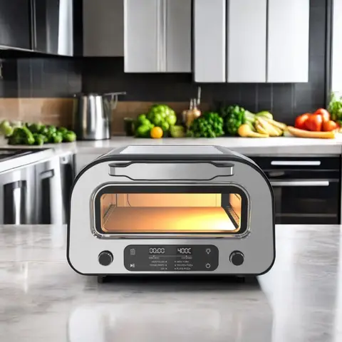 Smart Electric Pizza Oven 1800W Cook a Pizza in 90 Seconds with 6-Preset Electric Pizza Maker Machine for Home Use