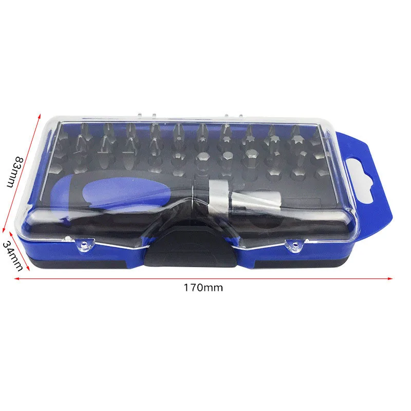 Lightweight Screwdriver Kit Tool Mechanic Repair Kit Blue Ratchet Screwdriver Good Toughness Portable Tool Kit