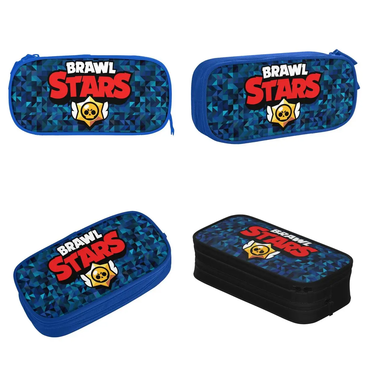 Imagem -02 - Lovely Brawled Game Pencil Cases Lápis Caneta para Estudantes Bolsa de Grande Capacidade Acessórios Cosméticos Bolsa Escolar