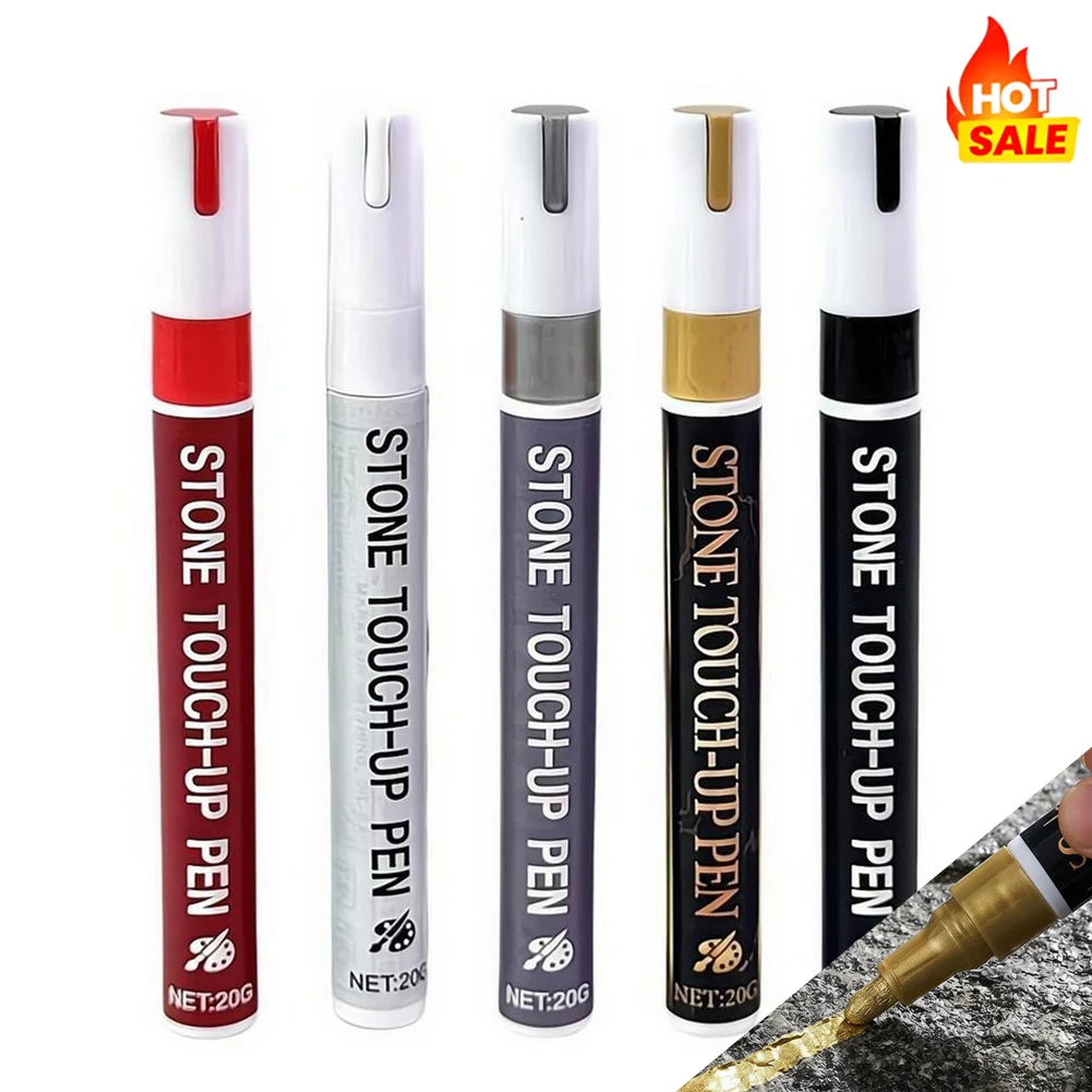 Golden Tombstone Marker PenRestores Faded Text on Tombstones and Granite Surfaces Weather-Resistant Quick-Drying Oil-Based Pen