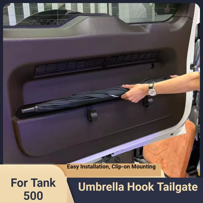 For Rear Door Umbrella Hook Storage Bracket, Interior Hanging Organizer Modification Accessories Fit For 2022-2026 Tank 500