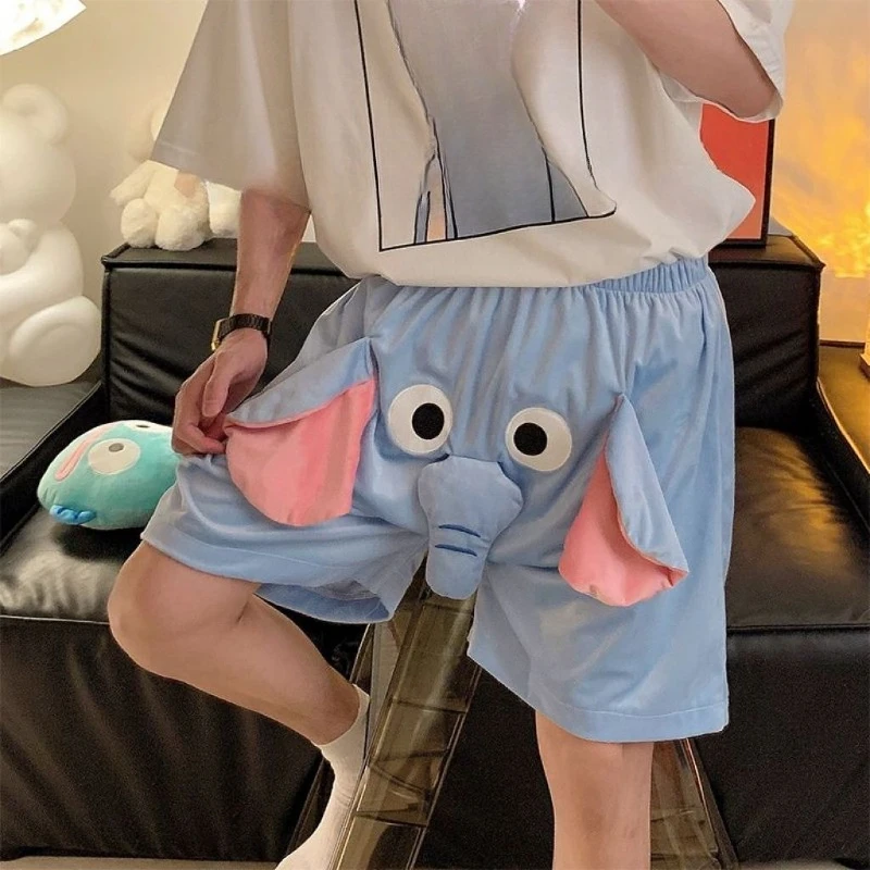 Couple Fun Shorts Elephant Pinch Telescopic Little Turtle Chick Pinch Squeak Casual Shorts Elastic Home Various Optional