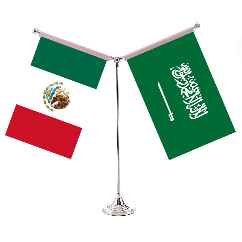 Mexican Flag Of Two Countries Metting Sets Mexico Banner With Saudi Arabia United Arab Emirates Middle East Asian World Flags