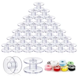 50pcs Sewing Machine Bobbins Spools Sewing Machine Transparent Sewing Bobbins Bulk for Thread Embroidery Spool Home Sewing Tools