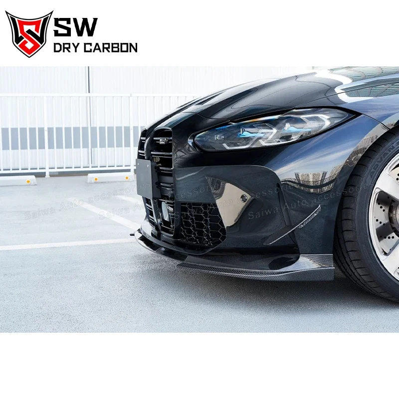 Carbon Fiber 3D Style Front Bumper Spoiler for BMW M3 M4 G80 G82 G83 G8X Carbon Front Lip Diffuser Lower Lip Bodykit