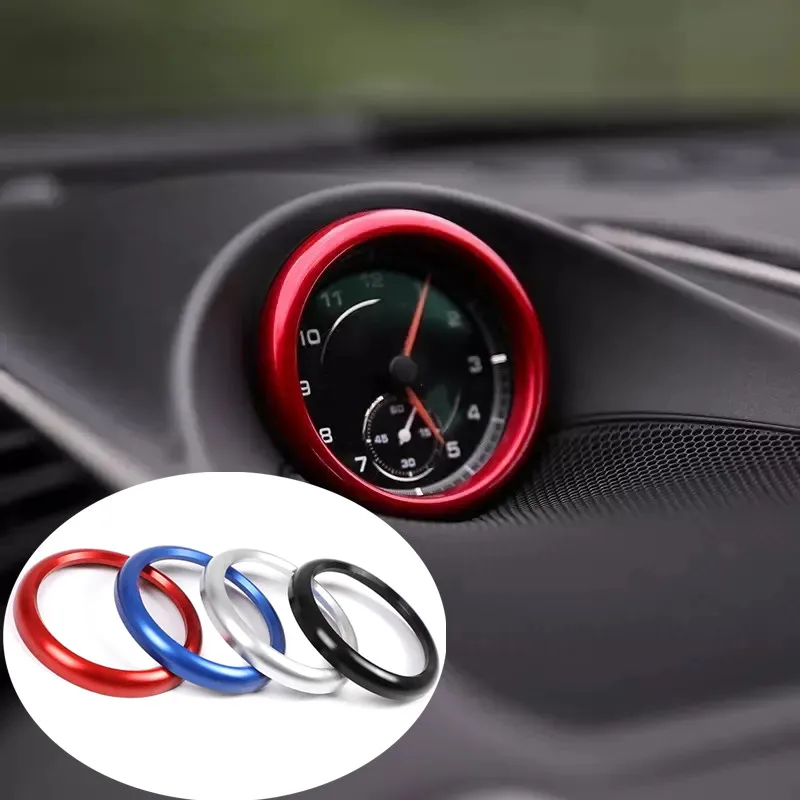 Boussole d'Horloge de Voiture, Anneau de Décoration de Chronomètre pour Porsche 718 911, Broderie Macan enne Panamera, Accessoires Automobiles