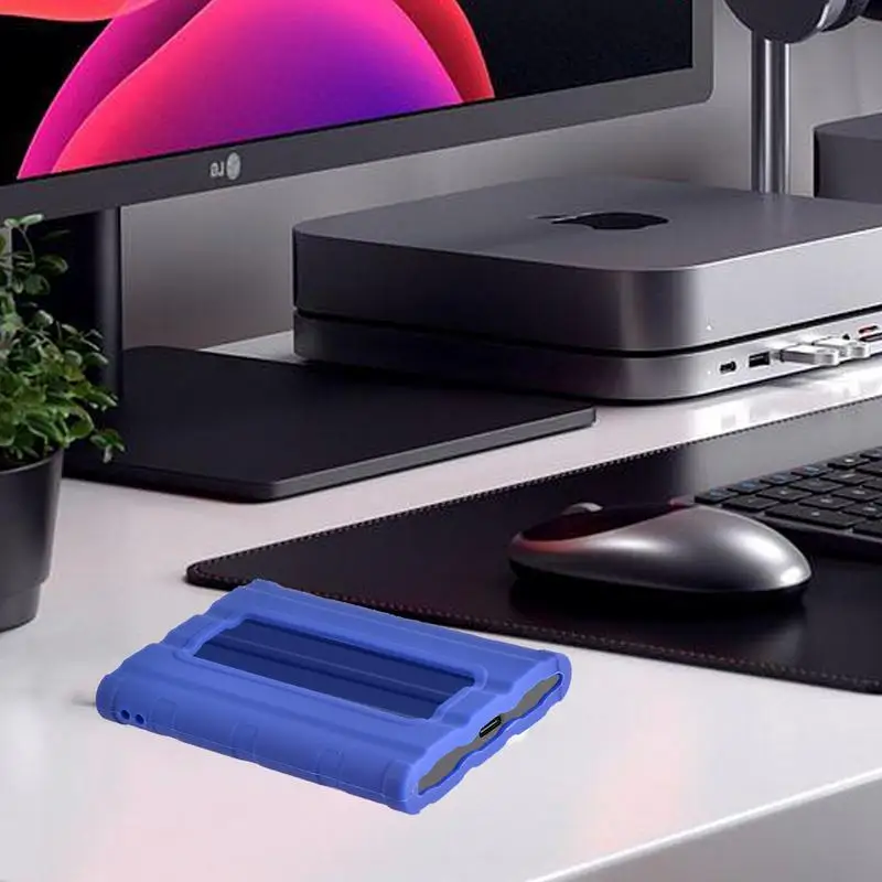 Silicone SSD Skin Sleeve Case com colhedor, portátil S-olid State Drive, Anti-Scratch Capa Protetora Shell, Samsung T7 Shield