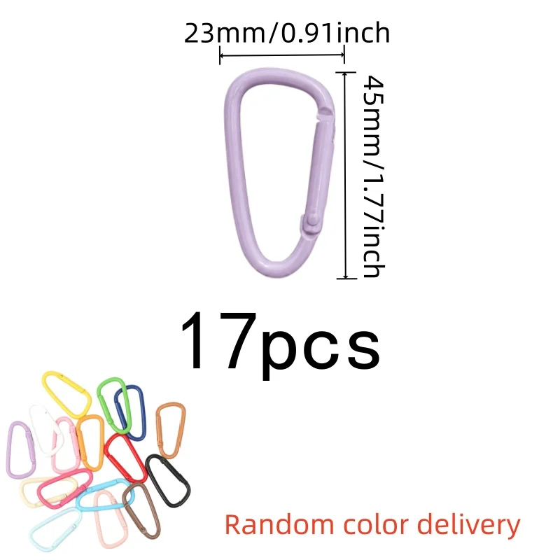 17 pcs Lightweight Carabiner Hooks with Compact Portable Size, Multipurpose, Versatile, Practical, Reliable