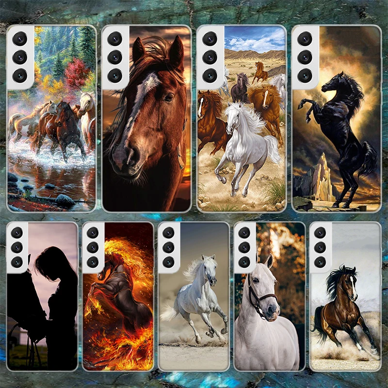 Horse Great Beauty Galloping Soft Phone Case For Samsung Galaxy M12 M21 M30S M31 M32 Note 20 Ultra 10 Lite 9 8 J4 J6 Plus + M51