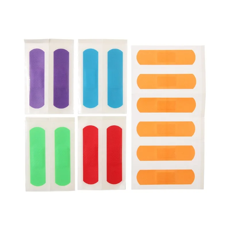 10 pçs doce colorido dos desenhos animados à prova dwaterproof água curativo ferida hemostasia pé ok bandagem bonito bandaids emergência