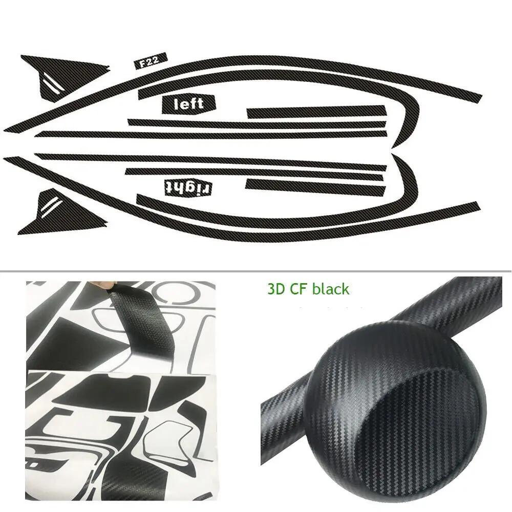 Matte/Glossy Black Chrome Delete Window Trims For BMW 2 Series F22 2014-2017 image 3