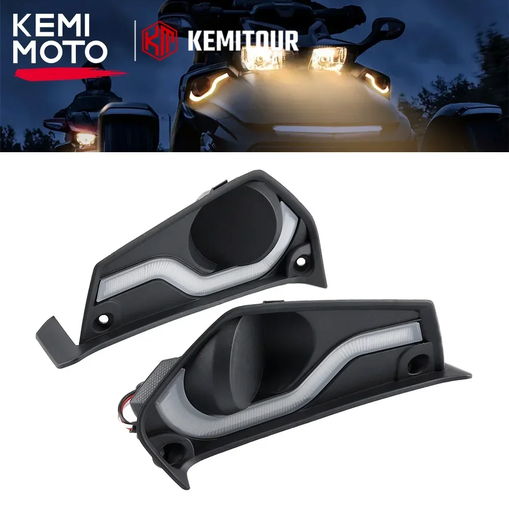 

Fog Light Cover with Daytime Running Light Turn Signal Light Kit for Can-Am Spyder F3 F3-S F3-L F3-T 2015-2023