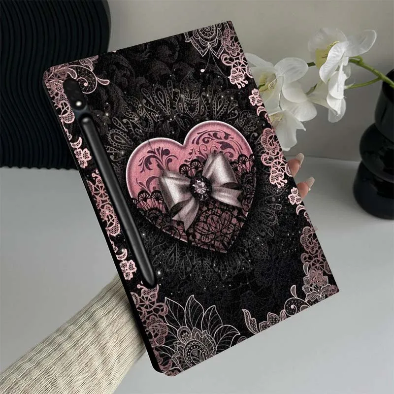 

Luxury fashion dark Love For Samsung Galaxy Tab S7 S8 S9 S10 11 12.4 13.1 FE Plus Lite Inch Cover Tablet Case