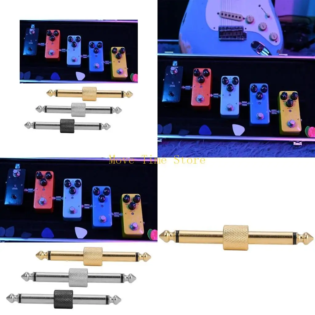 92ME 1/4 Coupler Plug Adapter Straight Connector for Guitar Effects Pedalboard