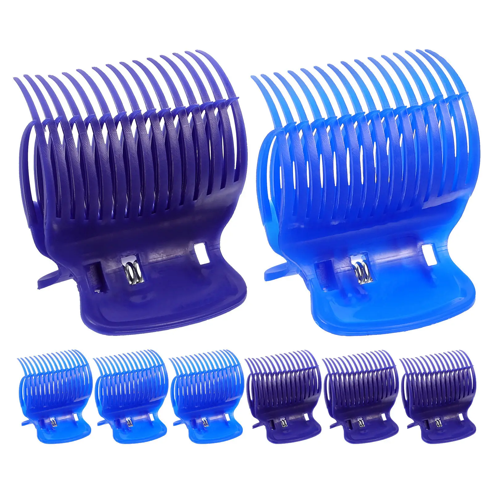 8Pcs Heated Roller Clips Hot Curler Claw Clamps for Short Medium Length Hair DIY Salon Styling ABS Heat Resistant Curling Bar