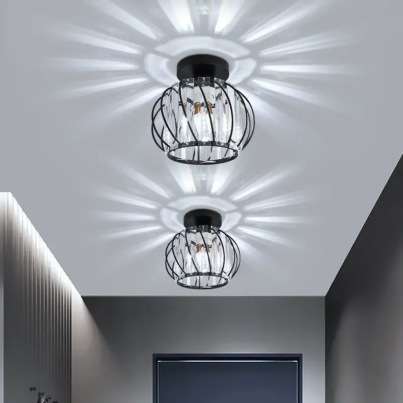 

Crystal Glass Nordic Simple New Modern LED Chandelier Lights Living Loft Study Room Aisle Corridor Flats Lamps Indoor Lighting