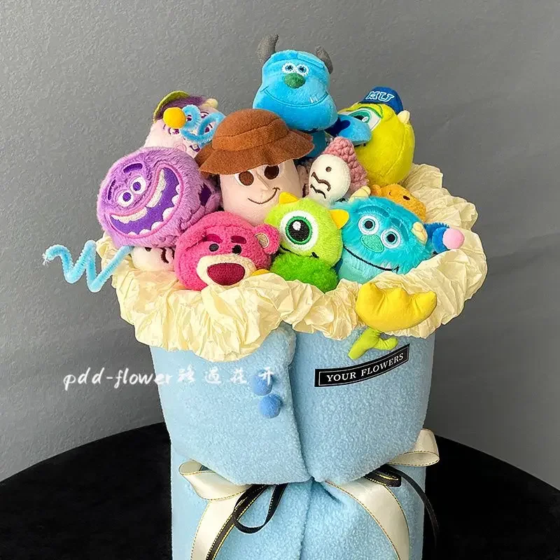 new Toy Story Monsters University Lotso Creative Plush Flower Bouquet for Your Girlfriend\'s Holiday Gift