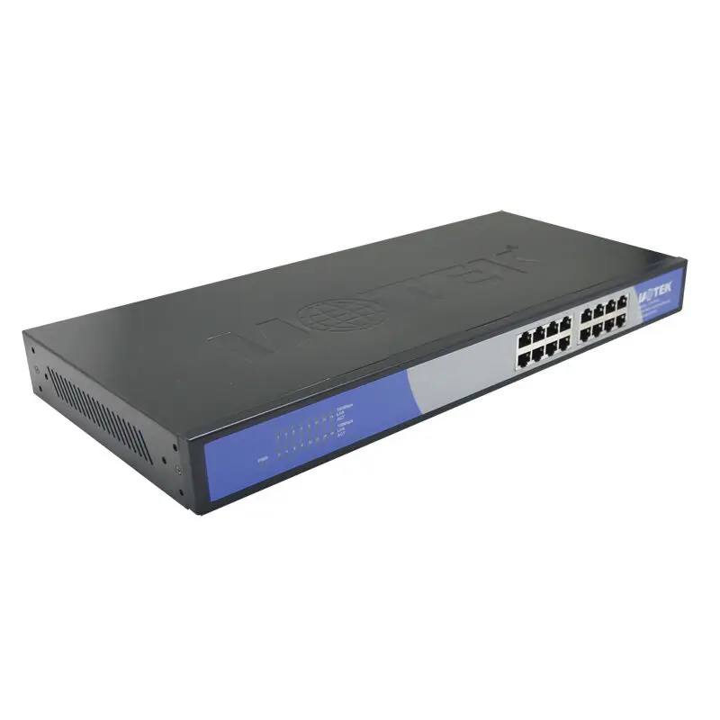 16 Port Industrial Ethernet Switch Rack Mounted Non Managed Network Switch UT-6516U