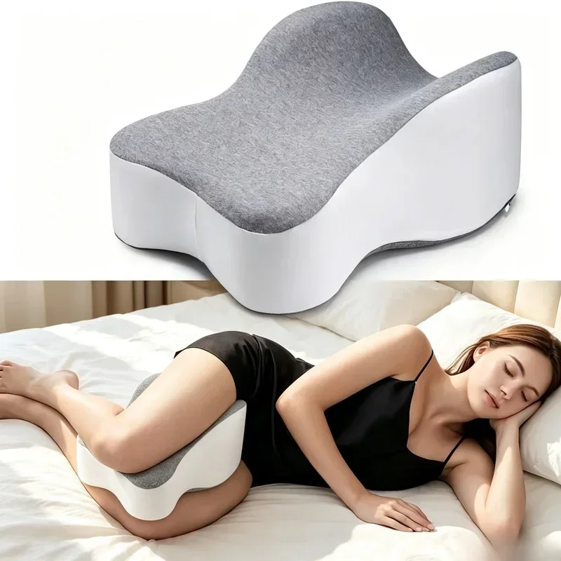 Memory Foam Leg & Knee Pillow for Side Sleeping Between Legs Pillow Relieve Sciatica Back Hip Knee Joint Discomfort