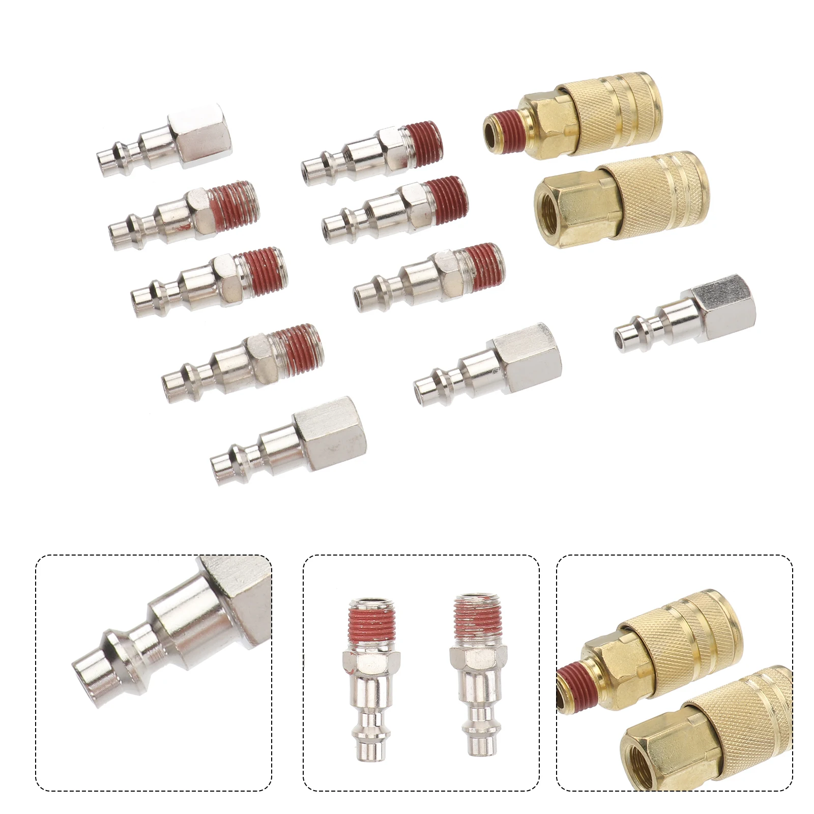 

12 in Air Coupler Pneumatic Connectors Fittings Straight Reducer Push In Hose Tools Tubes Quick Connect Disconnect