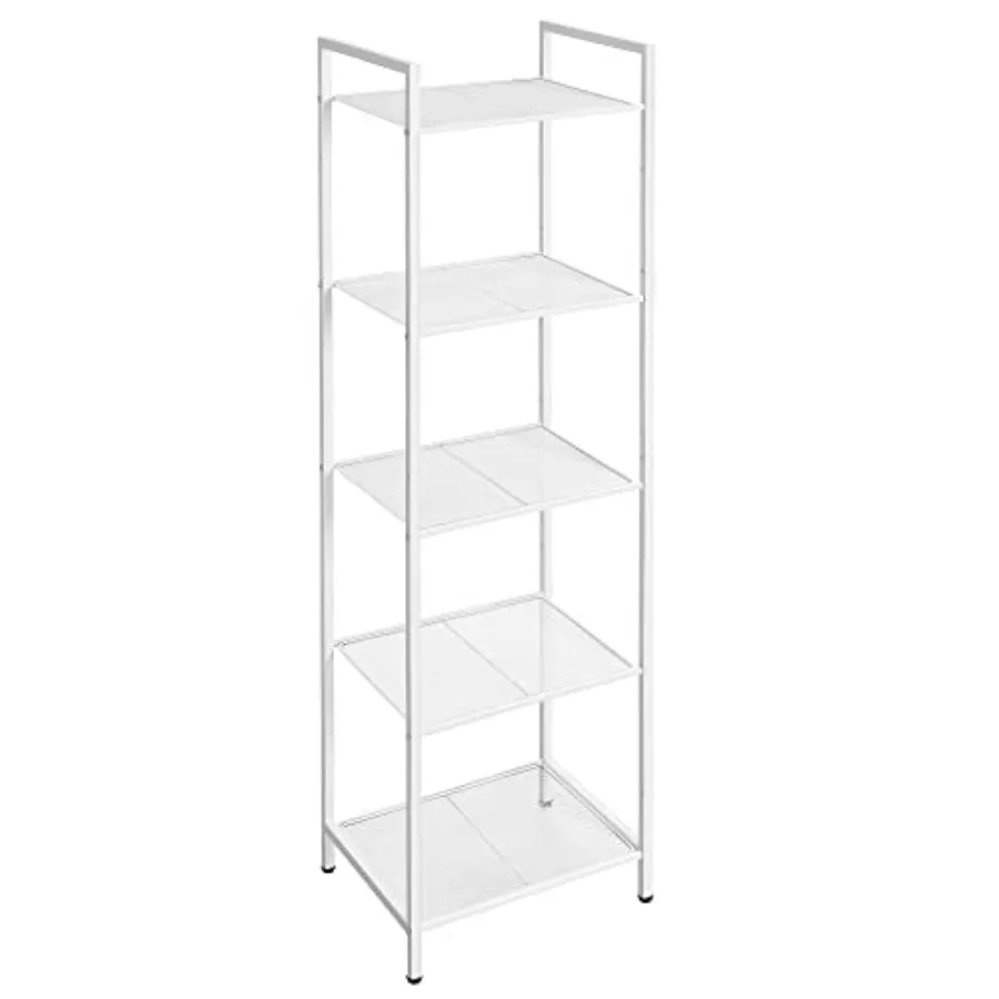

5-Tier Storage Rack, Bathroom Shelf, Extendable Plant Stand with Adjustable Shelf, for Bathroom, Living Room, Balcony, Kitchen,