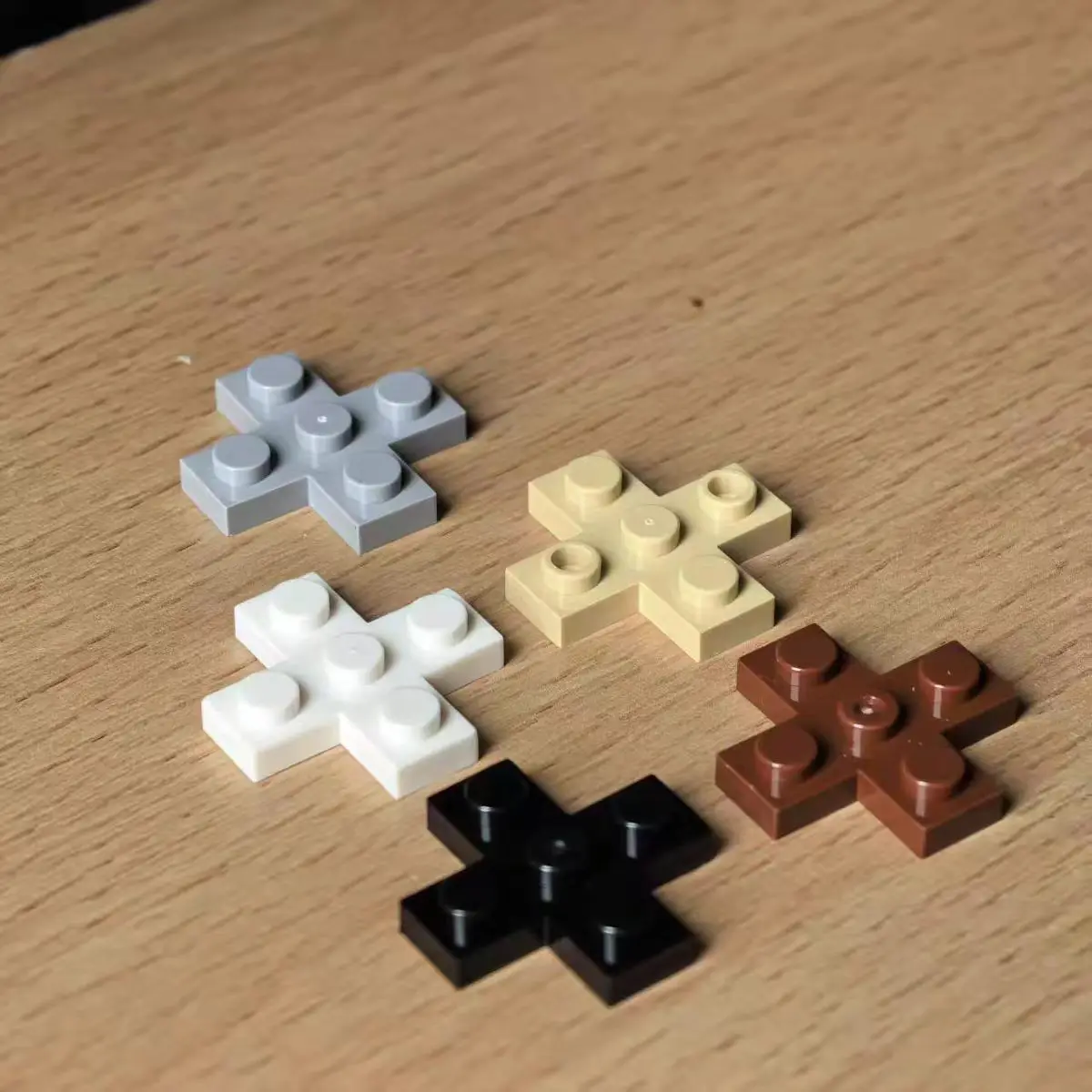 

20 PCS MOC Small Particle Building Blocks 15397 Brown, Apricot, Black 3x3 Cross Board DIY Toy Gift