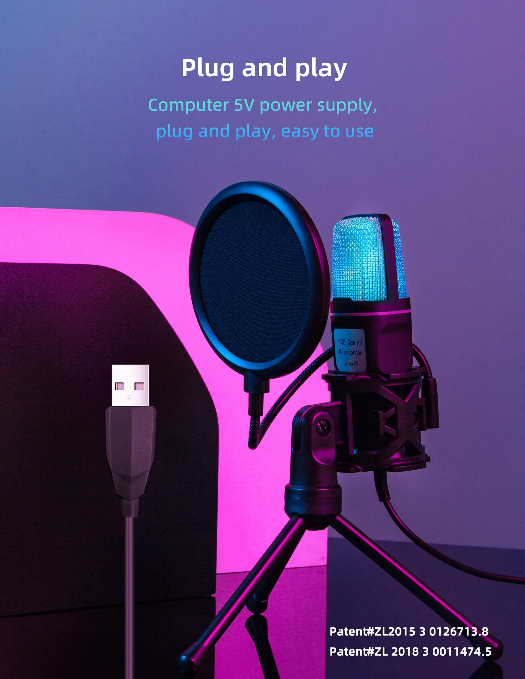 USB condenser microphone kit product view 8