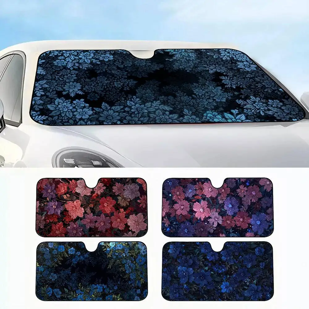 

Retro color Flower Car SunShade Car insulation windshield sunshade, UV blocking sunshade protector